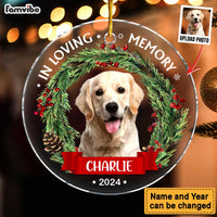 Personalized Christmas, Memorial Gift Custom Photo In Loving Memory New Acrylic Circle Ornament 35324 thumb 1
