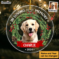 Personalized Christmas, Memorial Gift Custom Photo In Loving Memory New Acrylic Circle Ornament 35324 thumb 1