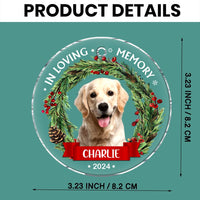 Personalized Christmas, Memorial Gift Custom Photo In Loving Memory New Acrylic Circle Ornament 35324 thumb 1