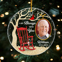 Personalized Memorial Gift Custom Photo I'm Always With You New Acrylic Circle Ornament 35328 thumb 1