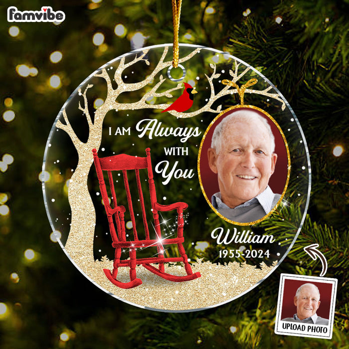Personalized Memorial Gift Custom Photo I'm Always With You New Acrylic Circle Ornament 35328 1