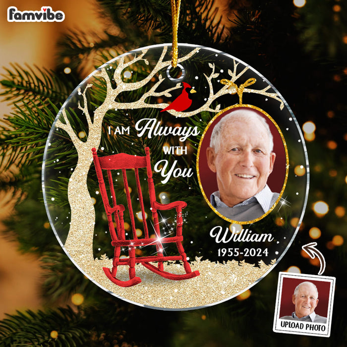 Personalized Memorial Gift Custom Photo I'm Always With You New Acrylic Circle Ornament 35328 1