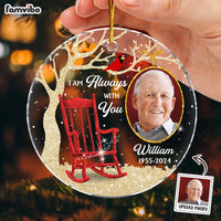 Personalized Memorial Gift Custom Photo I'm Always With You New Acrylic Circle Ornament 35328 thumb 1