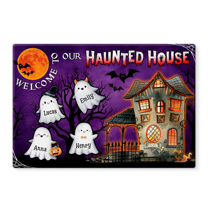 Personalized Halloween Gift For Family Haunted House Doormat 35358 1