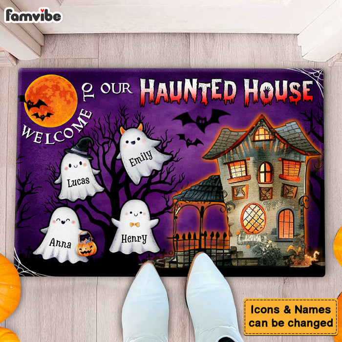 Personalized Halloween Gift For Family Haunted House Doormat 35358 1