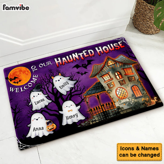 Personalized Halloween Gift For Family Haunted House Doormat 35358 1