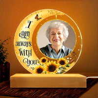 Personalized Memorial Gift Photo Custom I Am Always With You Plaque LED Lamp Night Light 35363 thumb 1