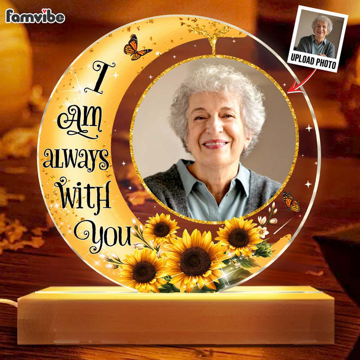 Personalized Memorial Gift Photo Custom I Am Always With You Plaque LED Lamp Night Light 35363 1