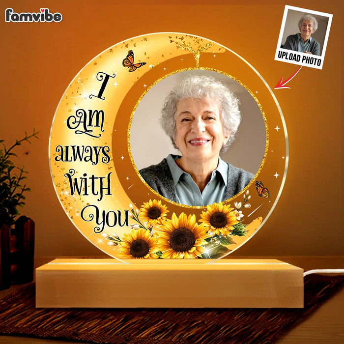 Personalized Memorial Gift Photo Custom I Am Always With You Plaque LED Lamp Night Light 35363 1