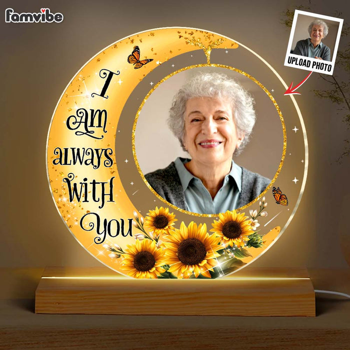 Personalized Memorial Gift Photo Custom I Am Always With You Plaque LED Lamp Night Light 35363 1