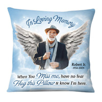 Personalized Memorial Hug This Pillow & Know I'm Here 35367 thumb 1