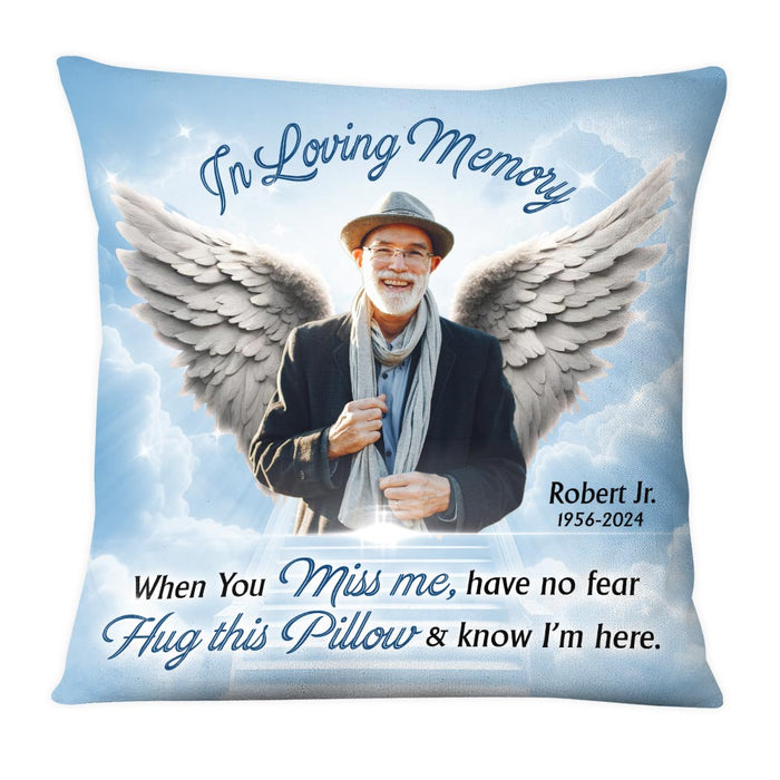 Personalized Memorial Hug This Pillow & Know I'm Here 35367 1