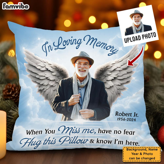 Personalized Memorial Hug This Pillow & Know I'm Here 35367 1