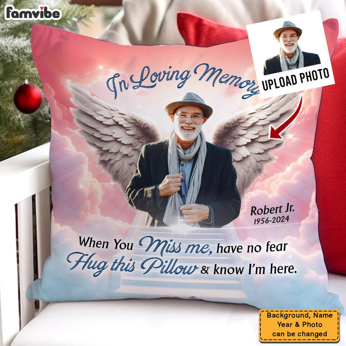 Personalized Memorial Hug This Pillow & Know I'm Here 35367 1