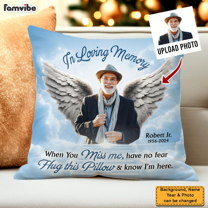 Personalized Memorial Hug This Pillow & Know I'm Here 35367 1