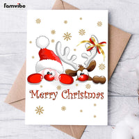 Merry Christmas Funny Reindeer Card 35376 thumb 1