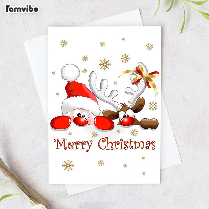Merry Christmas Funny Reindeer Card 35376 1