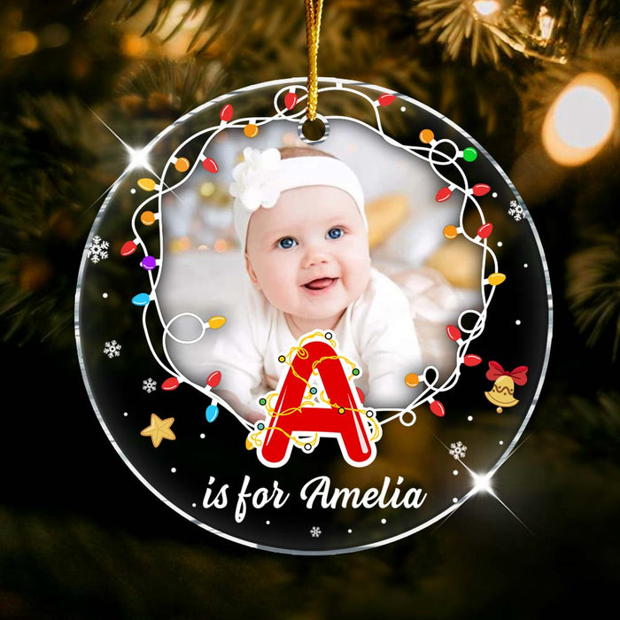 Personalized Gift For Granddaughter Grandson Merry Christmas Acrylic Circle Ornament 35424 1
