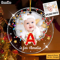 Personalized Gift For Granddaughter Grandson Merry Christmas Acrylic Circle Ornament 35424 thumb 1