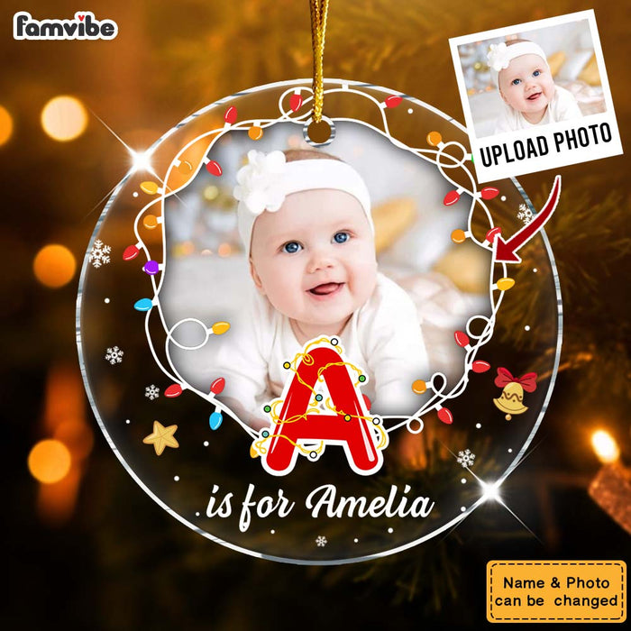 Personalized Gift For Granddaughter Grandson Merry Christmas Acrylic Circle Ornament 35424 1