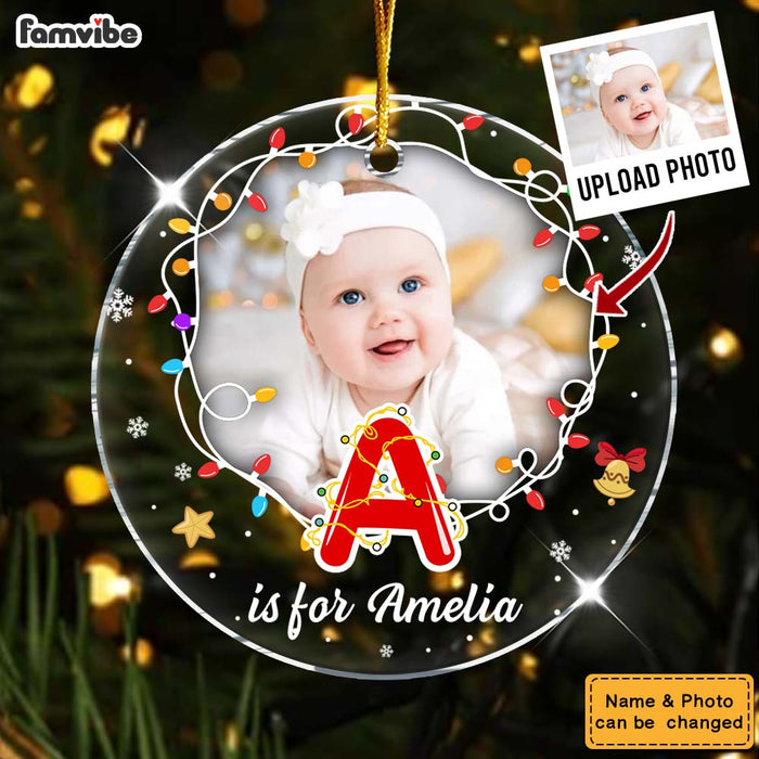 Personalized Gift For Granddaughter Grandson Merry Christmas Acrylic Circle Ornament 35424 1