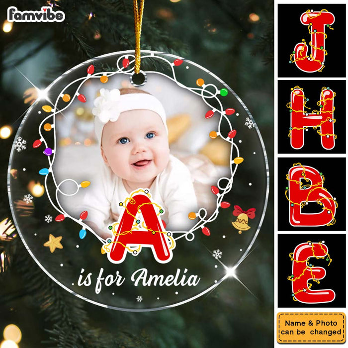 Personalized Gift For Granddaughter Grandson Merry Christmas Acrylic Circle Ornament 35424 1