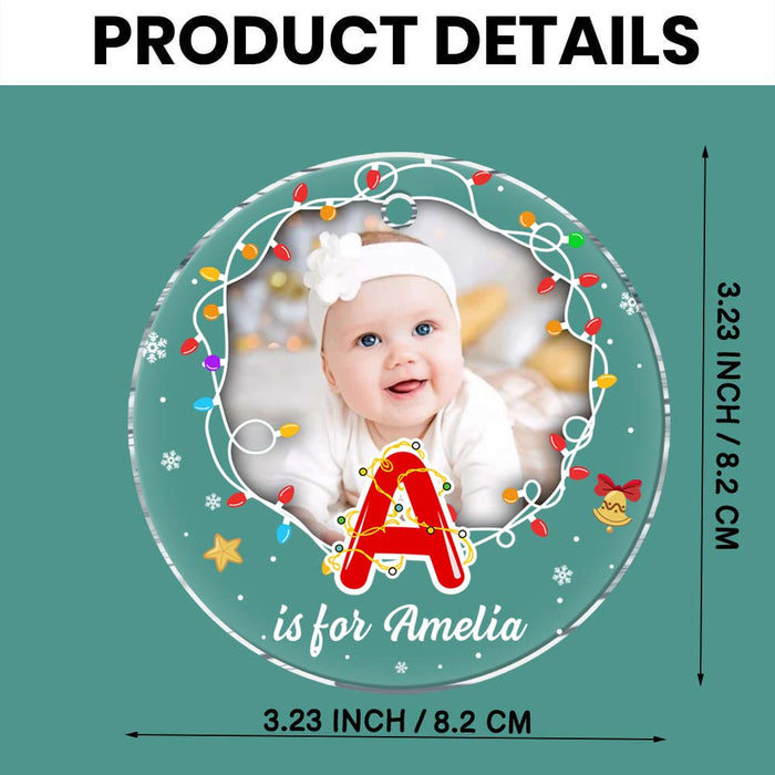 Personalized Gift For Granddaughter Grandson Merry Christmas Acrylic Circle Ornament 35424 1