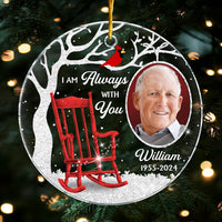 Personalized Memorial Gift Custom Photo I'm Always With You Acrylic Circle Ornament 35441 thumb 1