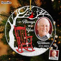 Personalized Memorial Gift Custom Photo I'm Always With You Acrylic Circle Ornament 35441 thumb 1