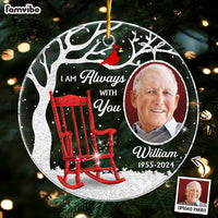 Personalized Memorial Gift Custom Photo I'm Always With You Acrylic Circle Ornament 35441 thumb 1