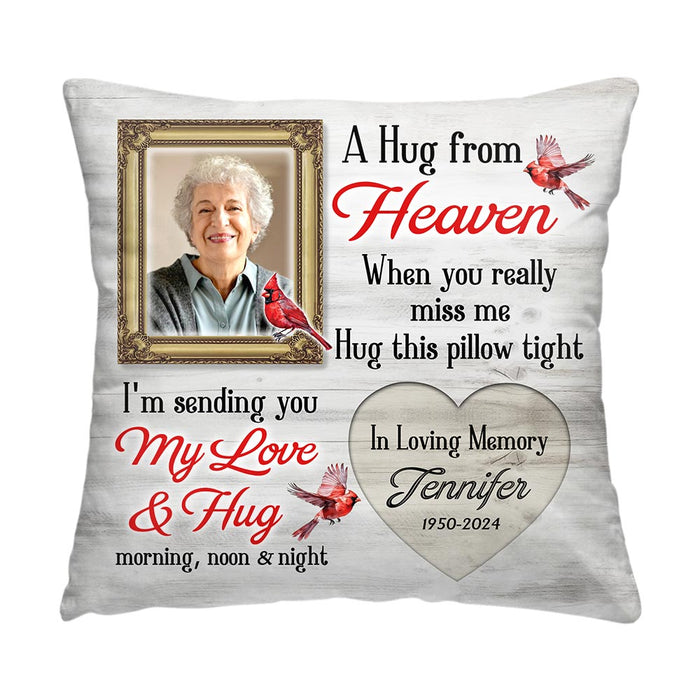 Personalized A Hug From Heaven Memorial Pillow 35477 1