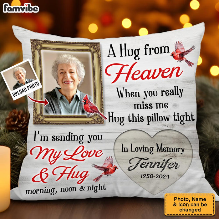 Personalized A Hug From Heaven Memorial Pillow 35477 1