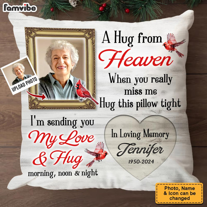 Personalized A Hug From Heaven Memorial Pillow 35477 1