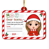Personalized Gift For Granddaughter Letter For Santa Ornament 35485 thumb 1