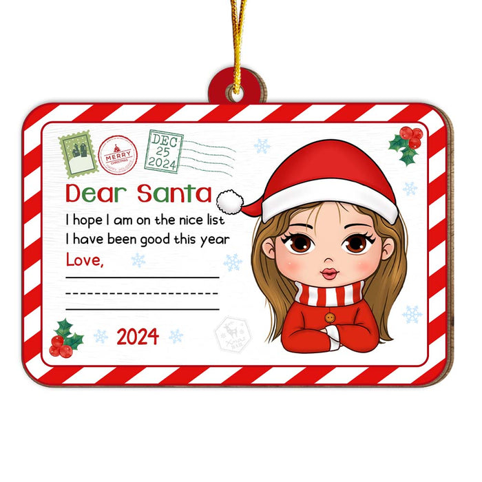 Personalized Gift For Granddaughter Letter For Santa Ornament 35485 1