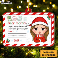 Personalized Gift For Granddaughter Letter For Santa Ornament 35485 thumb 1
