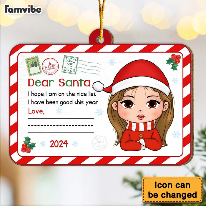Personalized Gift For Granddaughter Letter For Santa Ornament 35485 1