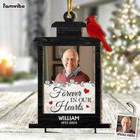 Personalized Memorial Gift Forever In Our Heart Bird Feeder 2 Layered Mix Ornament 35507 thumb 1