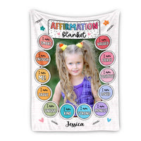 Personalized Gift For Granddaughter Affirmation Blanket Upload Photo Blanket 35523 thumb 1
