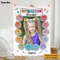 Personalized Gift For Granddaughter Affirmation Blanket Upload Photo Blanket 35523 thumb 1