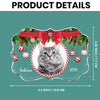 Personalized Gift For Cat Lovers Red Bow Custom Photo Ornament 35580 1