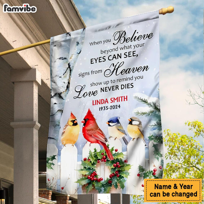 Personalized Gift For Family Members Memorial Cardinal Flag 35633 1