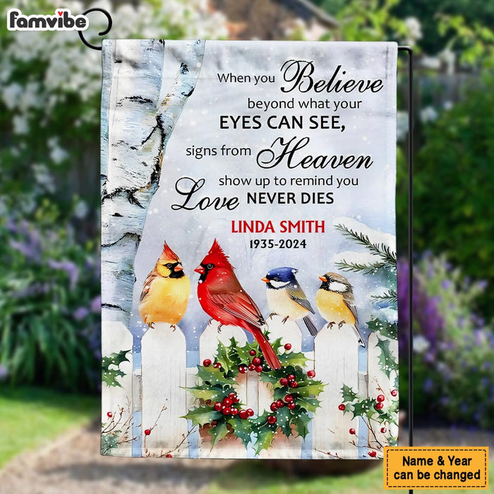 Personalized Gift For Family Members Memorial Cardinal Flag 35633 1