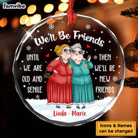 Personalized Gift For Besties Old Friends Sisters Circle Glass Ornament 35662 thumb 1