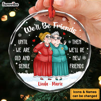 Personalized Gift For Besties Old Friends Sisters Circle Glass Ornament 35662 thumb 1