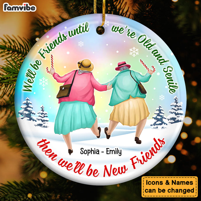 Personalized Gift For Friends Christmas Circle Ceramic Ornament 35669 1