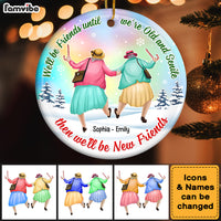 Personalized Gift For Friends Christmas Circle Ceramic Ornament 35669 thumb 1