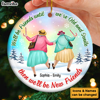Personalized Gift For Friends Christmas Circle Ceramic Ornament 35669 thumb 1