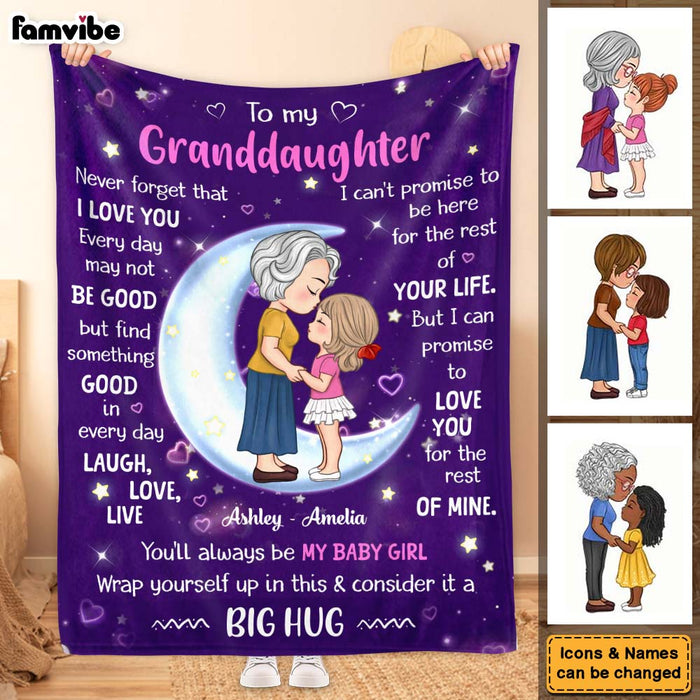 Personalized Gift For Grandma Granddaughter Never Forget That I Love You Blanket 35682 1