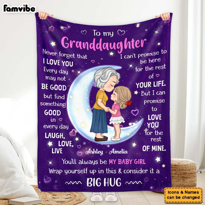 Personalized Gift For Grandma Granddaughter Never Forget That I Love You Blanket 35682 1